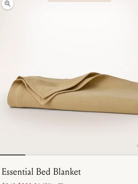 Boll & Branch Essential Bed Blanket Honey Full/Queen